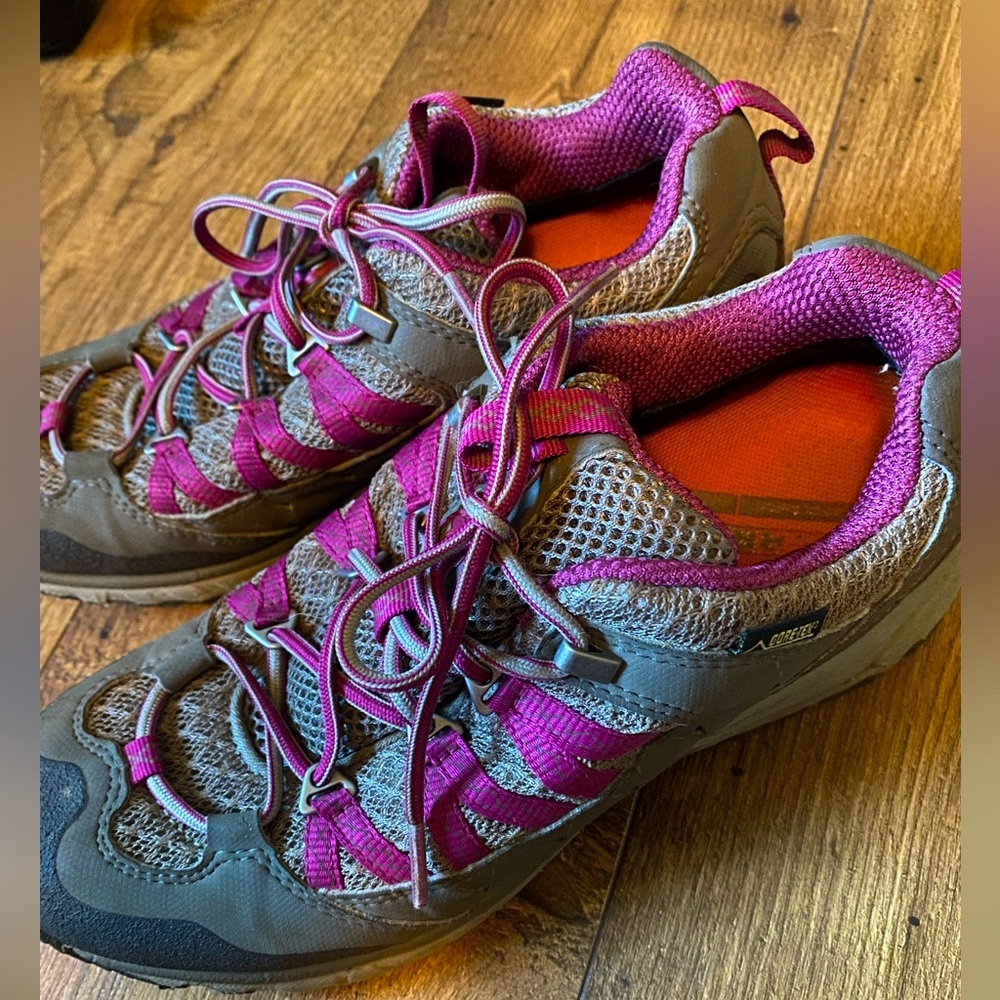 Merrell Pink and Gray Athletic Shoes